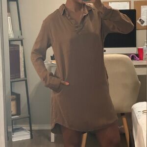 Velvet Heart Brown Shirt Dress